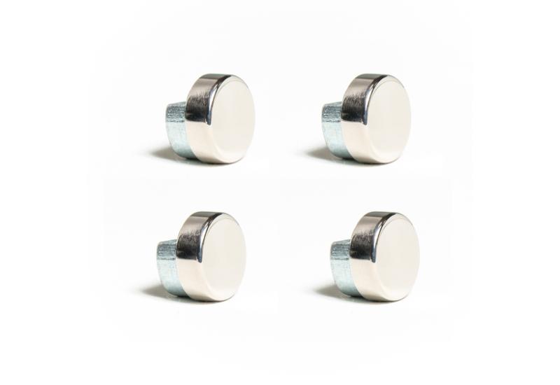 MILLEX SPEJLBESLAG 4 STK RUNDE -  Ø22 MM - MAT KROM