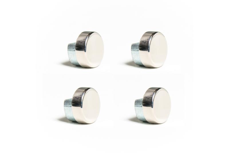 MILLEX SPEJLBESLAG 4 STK RUNDE -  Ø22 MM - BLANK KROM