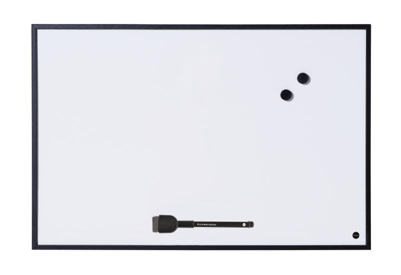 MILLEX MAGNETISK TAVLE M/ SORT RAMME - HVID