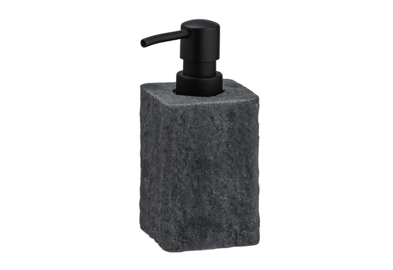 WENKO VILLATA SÆBEDISP - SORT, POLYRESIN