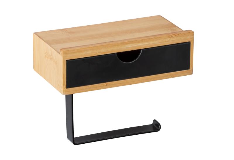 WENKO BAMBUSA TOILETRULLEHOLDER M/HYLDE OG SKUFFE