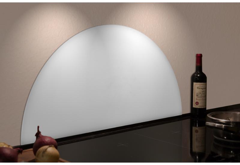 MILLEX STÆNKPLADE HALV CIRKEL - 80 X 40 CM - MAT HVID