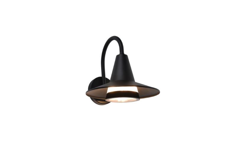 LUTEC SWAN VÆGLAMPE 1 LYS E27 SORT