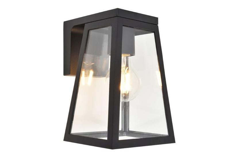 *LUTEC SOLAR FIA VÆGLAMPE M/SENSOR - MAT SORT