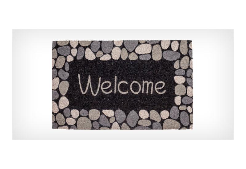 LAKO COCOPRINT DØRMÅTTE - 75 X 45 CM - WELCOME GRÅ