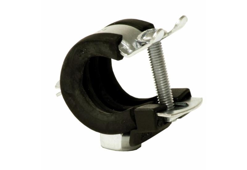 CORNAT RØRKLEMME M/ ISOLERING 11-15 - 2 STK - KROM / SORT