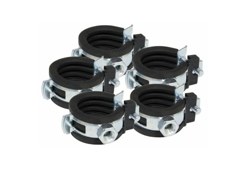 CORNAT RØRKLEMME M/ ISOLERING 26-28 - 5 STK - KROM / SORT