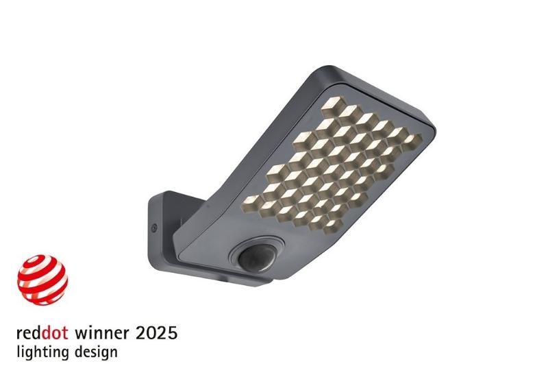 LUTEC ATLANTIS LILLE LED VÆGLAMPE 1 LYS PIR MØRKEGRÅ 4000K