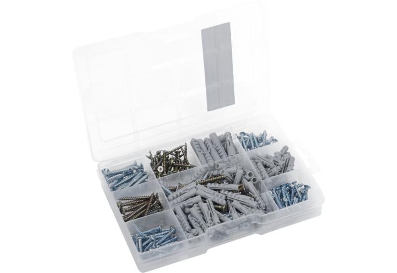 CONNEX SORTIMENTS KASSE - SKRUER & RAWPLUGS 259 STK