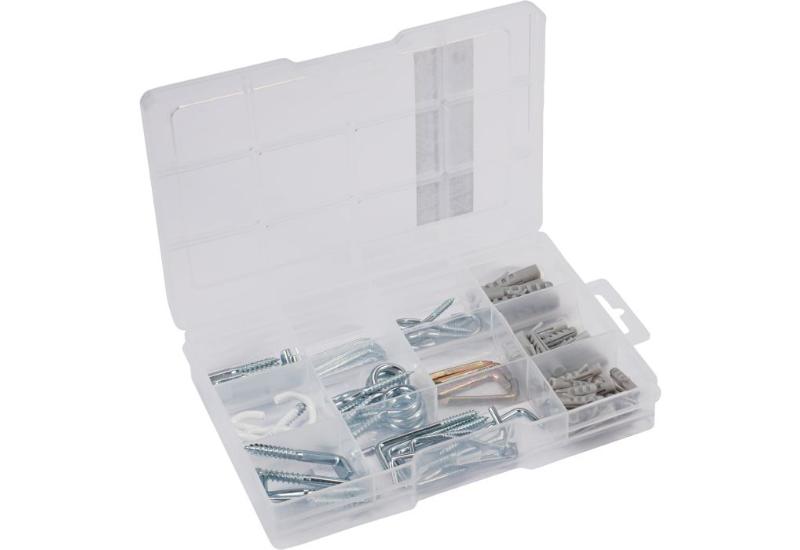 CONNEX SORTIMENTS KASSE - SKRUEKROGE + RAWPLUG 78 STK