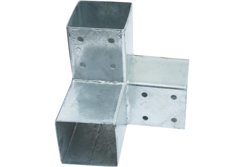 CONNEX STOLPEHJØRNE DOBBELT - 200 X 200 MM - GALVANISERET STÅL