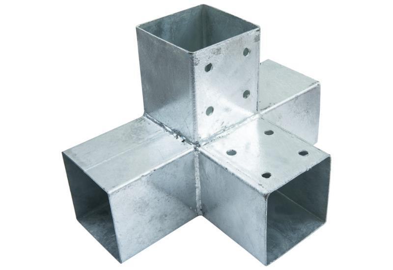 CONNEX STOLPEHJØRNE DOBBELT - 305 X 185 MM - GALVANISERET STÅL