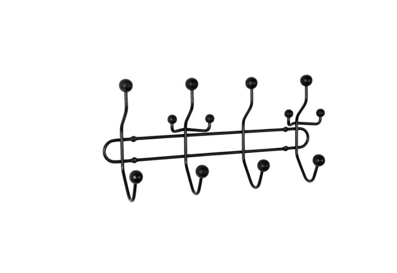 LASTEN SIR JAMES STRAIT KNAGERÆKKE M/4 KNAGER - SORT/SORT